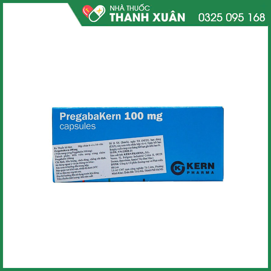 Pregabakern 100mg chỉ định điều trị đau thần kinh, động kinh và rối loạn lo âu tổng quát